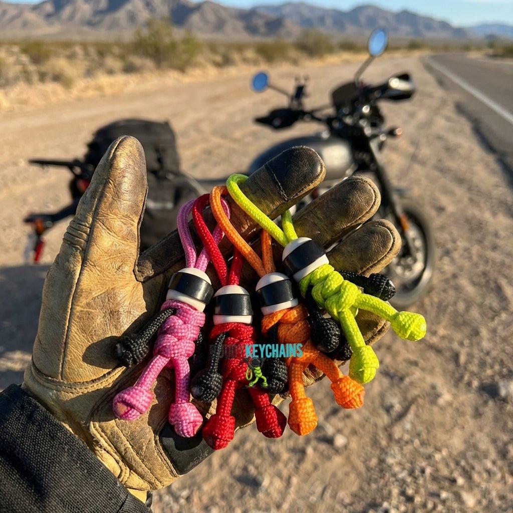 078 Buddy Keychains - White Helmet - Motor Bike Keychains - Buddy Keychains Ltd