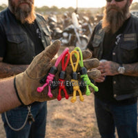 078 Buddy Keychains - White Helmet - Motor Bike Keychains